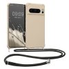 Etui Kwmobile ze smyczą do Google Pixel 8 Pro, kremowe, silikonowe, 61868.16