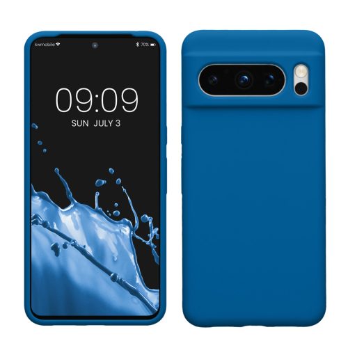 Etui Kwmobile do Google Pixel 8 Pro, niebieskie, silikonowe, 61854.228