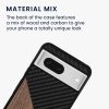 Etui Kwmobile do Google Pixel 8, Brązowo-czarne, Drewno/Silikon, 61873.01