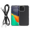 Etui Kwmobile z odpinanym sznurkiem do Apple iPhone 15 Pro Max, przezroczyste/czarne, poliwęglan, 62040.01