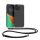 Etui Kwmobile ze smyczą do Apple iPhone 15 Pro, przezroczyste/czarne, silikonowe, 62035.01
