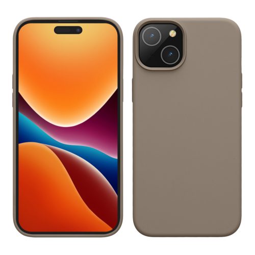 Etui Kwmobile do Apple iPhone 15, beżowe, silikonowe, 61953.43