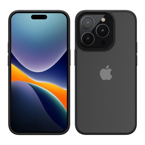 Etui Kwmobile do Apple iPhone 15 Pro, czarne/przezroczyste, poliwęglan, 61963.01