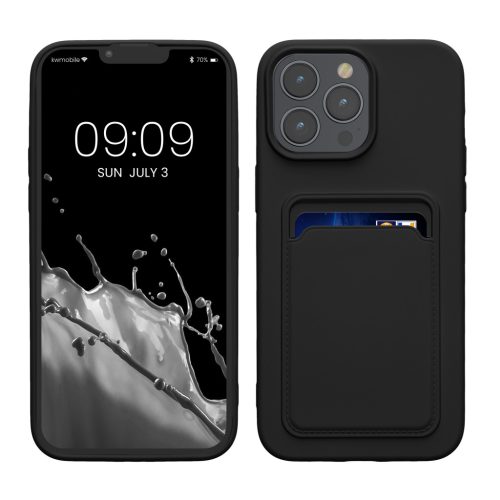 Etui Kwmobile do Apple iPhone 15 Pro Max, czarne, silikonowe, 62020.01