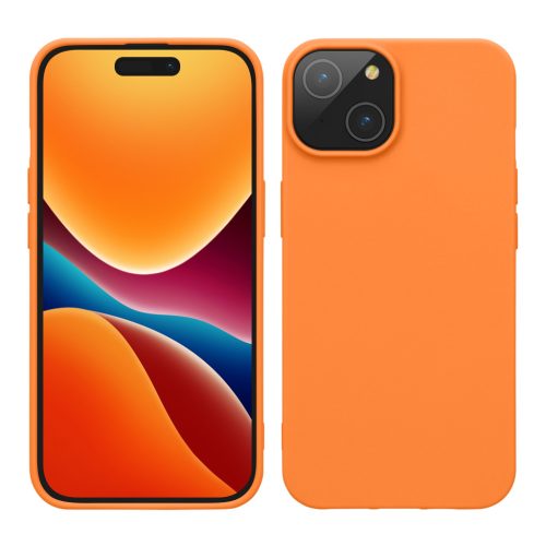 Etui Kwmobile do Apple iPhone 15 Plus, pomarańczowe, silikonowe, 61958.15