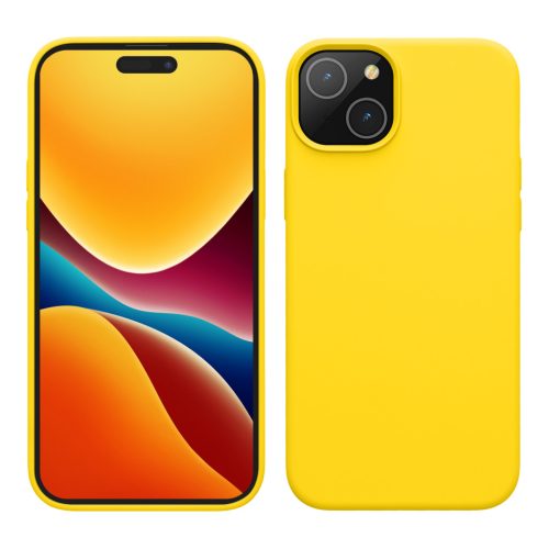 Etui Kwmobile do Apple iPhone 15, żółte, silikonowe, 61953.165