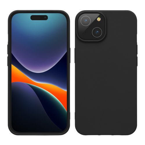 Etui Kwmobile do Apple iPhone 15 Plus, czarne, silikonowe, 61958.47