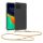 Etui Kwmobile ze smyczą do Apple iPhone 15, przezroczyste/złote, silikonowe, 62029.21