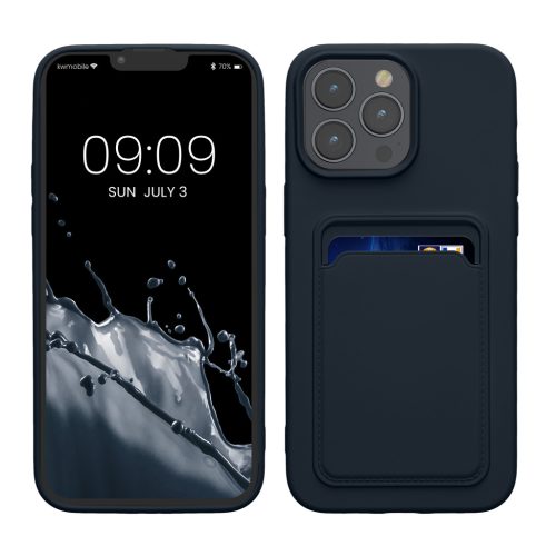Etui Kwmobile do Apple iPhone 15 Pro Max, ciemnoniebieskie, silikonowe, 62020.17