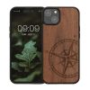 Etui Kwmobile do Apple iPhone 15 Plus, brązowe, drewno/silikon, 62012.01