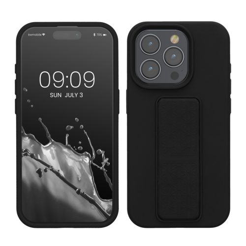 Etui Kwmobile do Apple iPhone 15 Pro, czarne, silikonowe, 62015.01