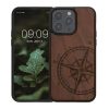 Etui Kwmobile do Apple iPhone 15 Pro Max, brązowe, drewno/silikon, 62014.01