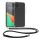 Etui Kwmobile ze smyczą do Apple iPhone 15 Plus, przezroczyste/czarne, silikonowe, 62034.01