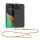 Etui Kwmobile ze smyczą do Apple iPhone 15 Pro Max, przezroczyste/złote, silikonowe, 62032.21