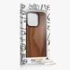 Etui Kwmobile do Apple iPhone 15 Pro, brązowe, drewno/silikon, 62009.18