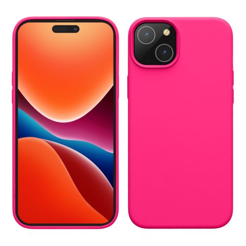 Etui Kwmobile do Apple iPhone 15 Plus, różowe, silikonowe, 61954.77