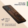 Etui Kwmobile do Xiaomi Redmi Note 12 Pro 5G, brązowy/niebieski, drewno, KWM000018BW004C