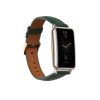 Pasek Kwmobile do zegarka Huawei Watch Fit mini, zielony/brązowy, skóra naturalna, KWM0000174K006C