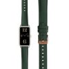 Pasek Kwmobile do zegarka Huawei Watch Fit mini, zielony/brązowy, skóra naturalna, KWM0000174K006C
