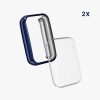 Zestaw 2 etui Kwmobile do Xiaomi Mi Band 7 Pro, przezroczysty/ciemnoniebieski, silikon, KWM0000177C006C