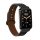 Pasek Kwmobile do Xiaomi Mi Band 7 Pro, czarny/brązowy, skóra naturalna, KWM0000187H004C