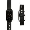 Pasek Kwmobile do Xiaomi Mi Band 7 Pro, czarny/brązowy, skóra naturalna, KWM0000187H004C