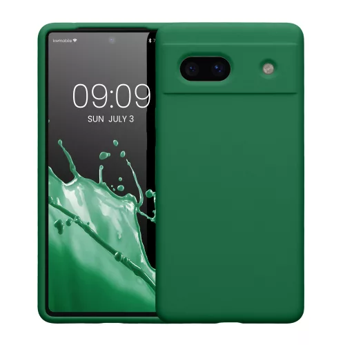 Etui Kwmobile do Google Pixel 7a, zielone, silikonowe, KWM000019YE020C
