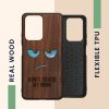 Etui Kwmobile do Xiaomi 11T/11T Pro, Brązowy/Niebieski, Drewno, KWM000014HW010C