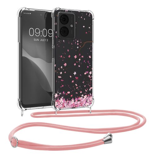 Etui Kwmobile do Motoroli Moto G14, przezroczyste/różowe, silikonowe, KWM000022NB001C