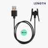Kabel zasilający USB Kwmobile do Garmin Vivosmart 4, czarny, plastikowy, KWM000024UD001C
