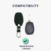 Osłona kluczyka do samochodu Kwmobile do Dacia/Renault 2 przyciski, ciemnozielona, skóra ekologiczna, KWM000024UT002C