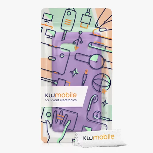 Etui Kwmobile do Google Pixel 7a, fioletowe, silikonowe, KWM000019YE028C