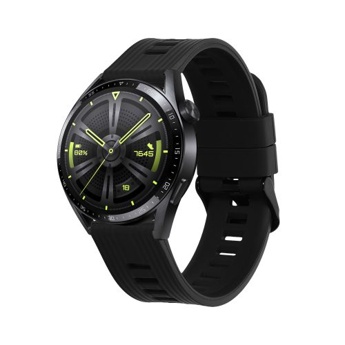 Pasek Kwmobile do zegarka Huawei GT 3 (46 mm), czarny, silikon, KWM000024YX001C