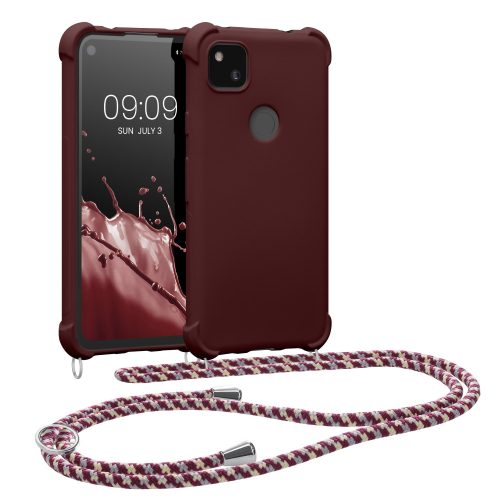 Etui Kwmobile do Google Pixel 4a, bordowe, silikonowe, KWM0000126T014C