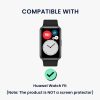 Zestaw 2 etui Kwmobile do zegarka Huawei Watch Fit, przezroczysty/czarny, plastikowy, KWM000024ZO001C