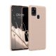 Etui Kwmobile do Samsunga Galaxy A21s, kremowe, silikonowe, KWM000011GI022C