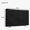 Pokrowiec lniany Kwmobile na telewizor 32 cale, czarny, tekstylny, KWM0000250C001C