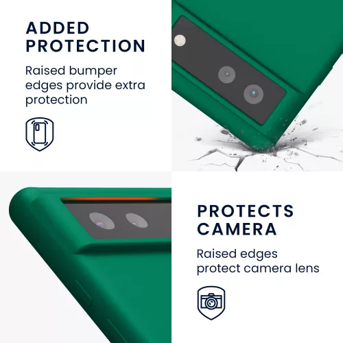 Etui Kwmobile do Google Pixel 6, zielone, silikonowe, KWM000013EZ064C