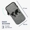 Uniwersalne etui na telefon Kwmobile, rozmiar XXL – 7 cali, szary/czarny, tekstylny, KWM000016AK019C