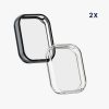 Zestaw 2 etui Kwmobile do Xiaomi Mi Band 8 Pro, przezroczysty/czarny, silikon, KWM0000250N002C