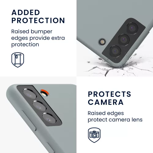 Etui Kwmobile do Samsunga Galaxy S21, Szare, Silikon, KWM000012BT068C