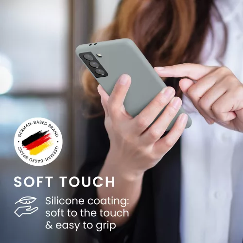 Etui Kwmobile do Samsunga Galaxy S21, Szare, Silikon, KWM000012BT068C