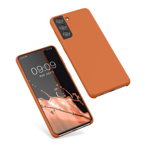 Etui Kwmobile do Samsunga Galaxy S21, Pomarańczowe, Silikonowe, KWM000012BT071C
