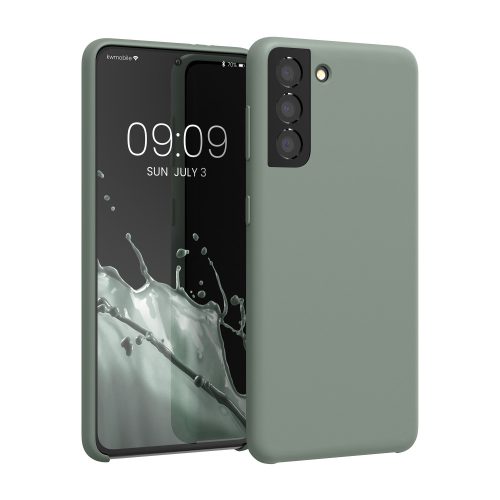 Etui Kwmobile do Samsunga Galaxy S21, Zielone, Silikonowe, KWM000012BT073C