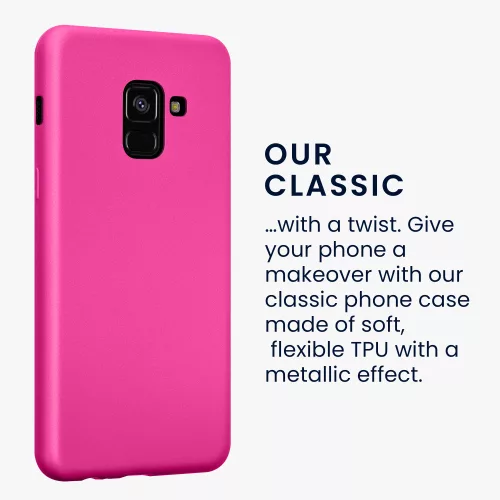 Etui Kwmobile do Samsung Galaxy A8 (2018), Różowy, Silikon, KWM0000093L009C