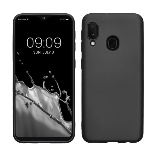 Etui Kwmobile do Samsung Galaxy A20e, szare, silikonowe, KWM0000102K012C
