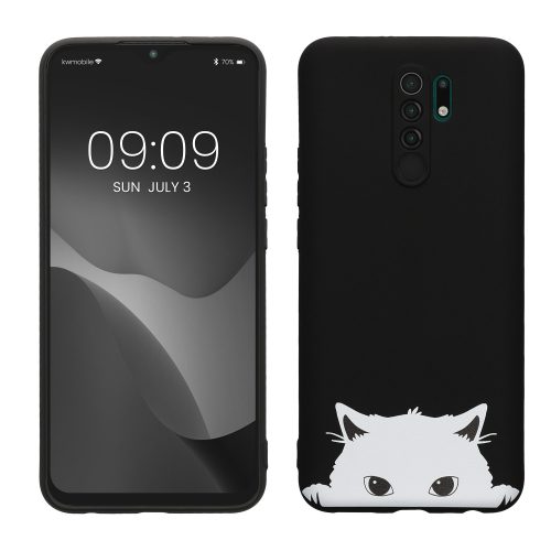 Etui Kwmobile do Xiaomi Redmi 9, czarno-białe, silikonowe, KWM000011MO004C