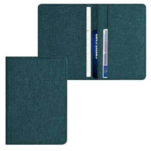 Etui na dowód rejestracyjny Kwmobile, zielone, tekstylne, KWM0000137U003C