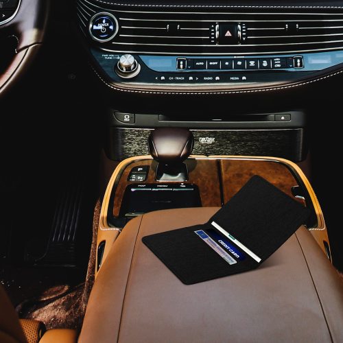 Etui na dowód rejestracyjny Kwmobile, Czarne, Tekstylne, KWM0000137U004C