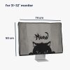 Osłona Kwmobile na monitor 31-32 cali, szaro-czarna, plastik, KWM000008YG009C